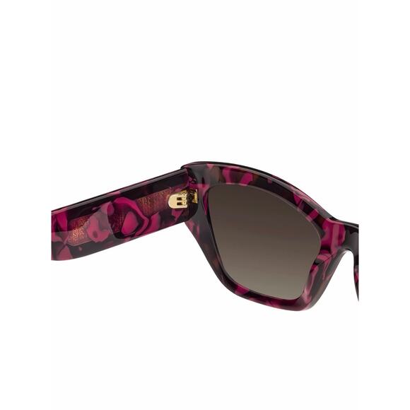 New Marc Jacobs MJ1117/S I34HA Burgundy Marble Cat-Eye Sunglasses Authentic